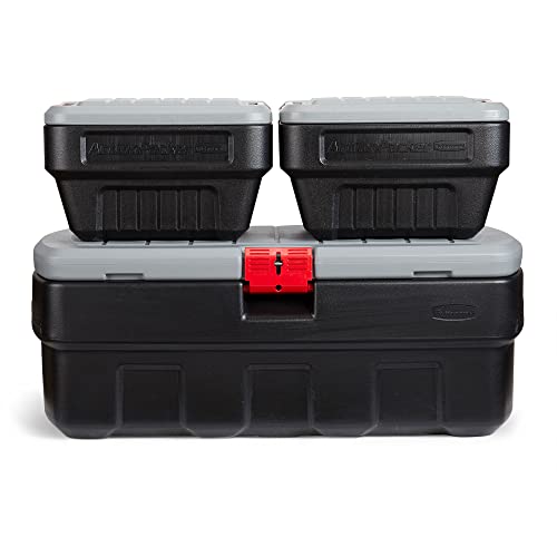 Rubbermaid ActionPacker️ 48 Gal with 8 Gal Containers Nested, Lockable Storage Bins, Industrial, Rugged Storage Container Bundle with Lids - size: 48 gal Bundle