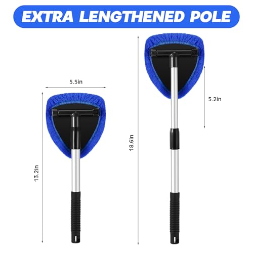 Baderke 10 Pcs Windshield Cleaning Tool Car Window Cleaner, Royal Blue - color: Royal Blue