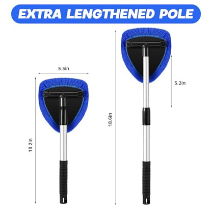 Baderke 10 Pcs Windshield Cleaning Tool Car Window Cleaner, Royal Blue - color: Royal Blue