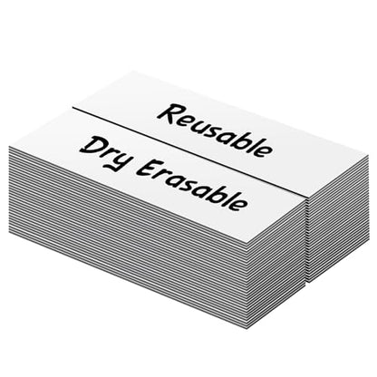 LLPT Dry Erase Magnetic Labels 1" x 3" 50 Packs White - color: White, size: 1" x 3"
