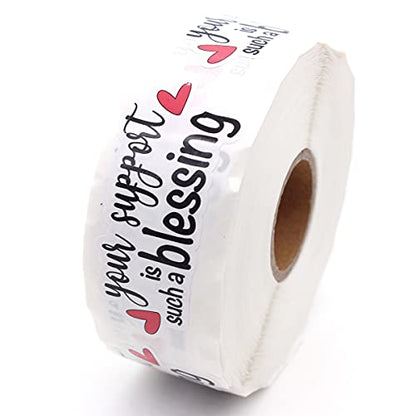 Your Support is Such a Blessing Stickers,Small Business Online Retailers Order Thank You Stickers,Thanks for Your Support Paster, Mail Envelopes Shipping Supplies 500 PCS - style: Your Support is Such a Blessing