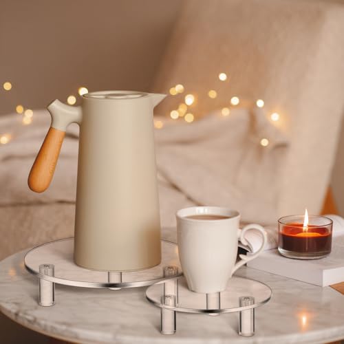 Lineshading 3 Pcs Round Acrylic Riser, Clear Round Display Stands - size: 6'',8'',10'', style: Round