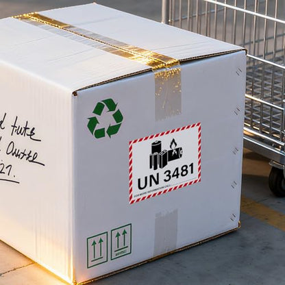 600 PCS UN 3481 Lithium Ion Battery Labels 3.25 × 4.25 Inches - size: 3.25 × 4.25 Inches