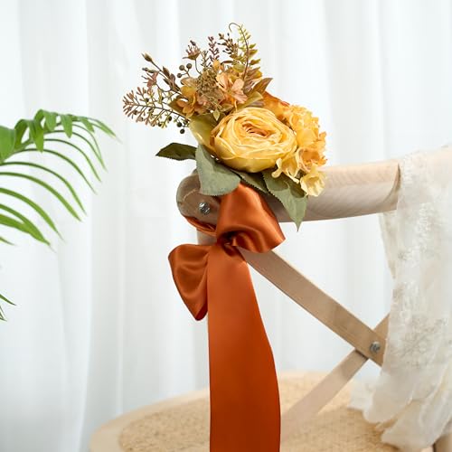 Orange Double-Faced Satin Ribbon, 3 Inch x 10 Yards - color: Terracotta