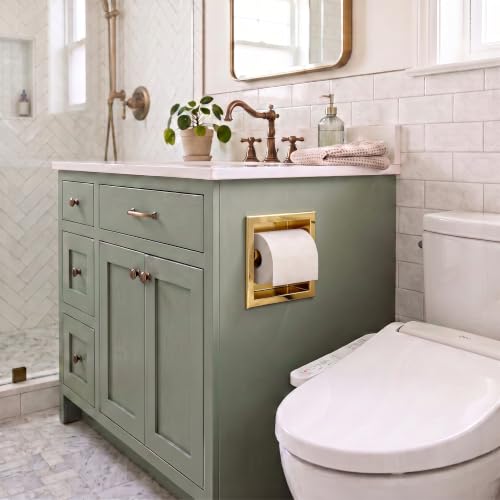 Toilet Paper Holder for Bathroom Renovation - color: Golden