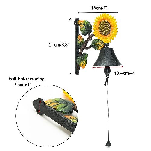 Sungmor Heavy Duty Cast Iron Sunflower Hand Bell - color: Shape C - Sunflower