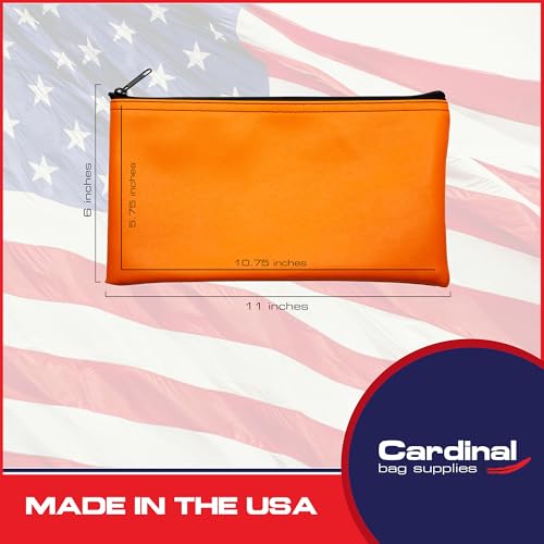 Multi-Purpose Zipper Bag, Orange, 11 x 6 Inch - color: Orange