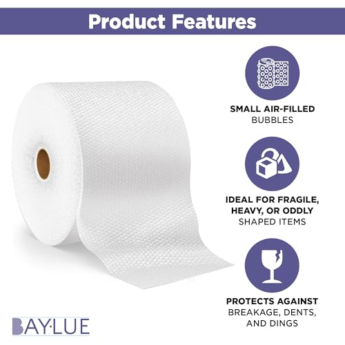 Heavy Duty Small Bubble Wrap Roll for Moving & Packing, 12 in x 175 ft