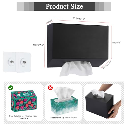 Sumnacon Metal Hand Towel Box Cover, Disposable Paper Hand Towels Holder
