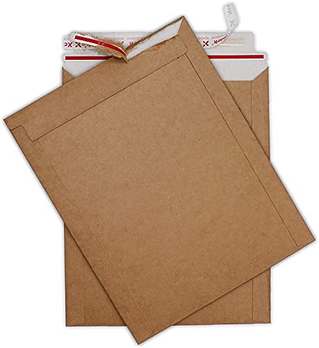 Xxcxpark 25 Pack Brown Kraft Rigid Mailers, 6.25 x 8.25 inches Self Seal Photo Document Mailers Premium Cardboard Keep Flat Envelopes for Photos, Pictures, Papers, Files, CD - color: Brown, size: 6.25X8.25
