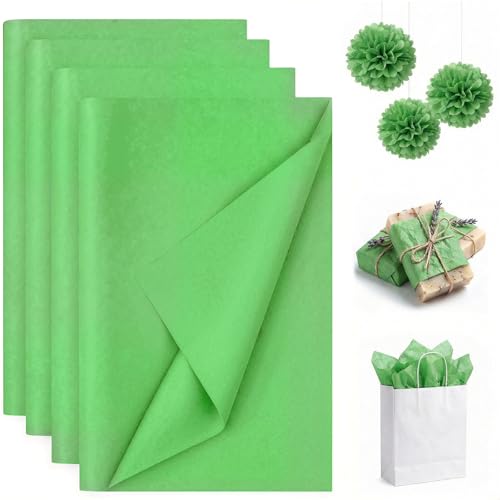 Koogel 330 Sheets Green Tissue Paper, 14 X 10 inches - color: Green