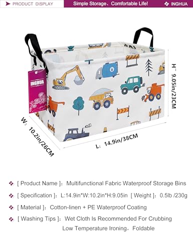 Rectangular Vehicles Storage Basket Fabric - color: Rec-Vehicles