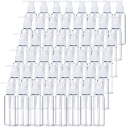 Nuenen 48 Pcs 4oz/120ml Lotion Bottles with Pump, White and Clear - color: White and Clear
