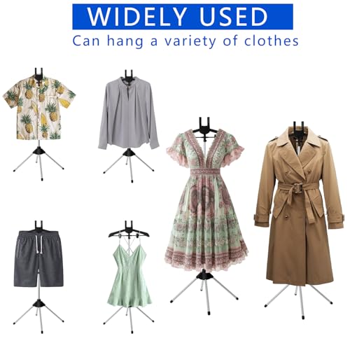 2 Pack 33-63 Inch Adjustable T Shirt Display Adult for Vendors Metal T Shirt Display Stand Height Adjustable Shirts Rack Portable Hanging Clothes Displays for T-Shirts Clothing Dress Garment Coat