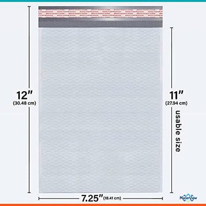 Bubble Mailers 7.25x12, Self Seal Poly Padded Envelopes #1, 100 Pack Bulk - color: White, size: 7.25"x12" / 100 Pack