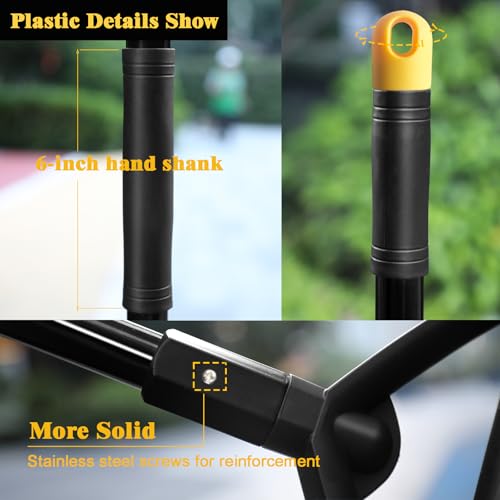 Heavy Duty Commercial Broom, 3 Pack Upgraded Angle Brooms for Sweeping Outdoor and Indoor, Perfect Black Brooms of House, Kitchen, Garage, Courtyard, Concrete - size: 3 * Black