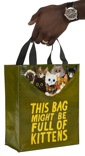 Blue Q Handy Tote Bag - Funny Reycled & Reusable Tote Bag - color: This Bag Might Be Full of Kittens