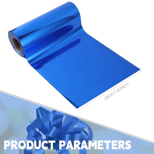 Shiny Waterproof Ribbon,Curling Ribbon for Gifts Package Wrapping,Crafting. (Blue, 8inch x 25yards) - color: Blue, size: 8inch x 25yards