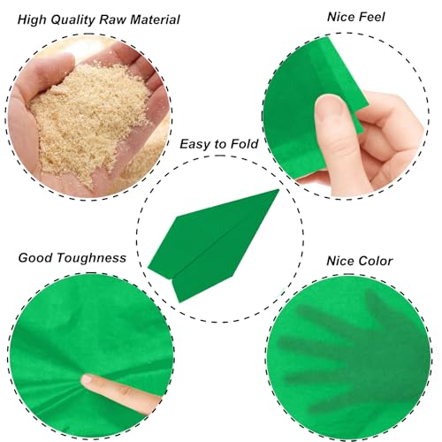 Jkopsnr 100 Sheets Green Tissue Paper 20x14 Inches - color: Green, size: 14x20