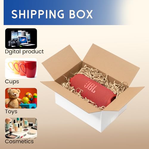 Mefleet 10x7x5" Shipping Boxes 50 Pack Corrugated Cardboard Box White - size: 10x7x5 inches (50 Pack)