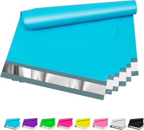 Poly Mailers 10 x 13 Inch, 200 Count, Blue 2.4 Mil Self-Seal Bags - color: Blue, size: 10x13 Inch 200 Pcs
