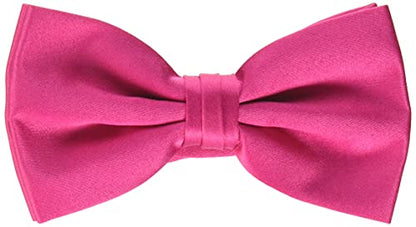 STACY ADAMS mens Satin Solid Bow TieBow Tie - color: Fuchsia
