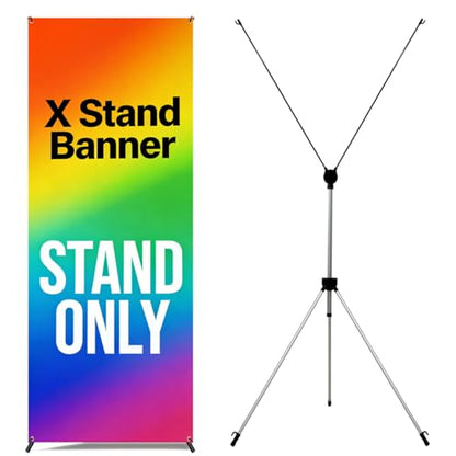 Premium X Banner Stand Display, Adjustable 24"x72", 7 Pack - size: 7 PACK