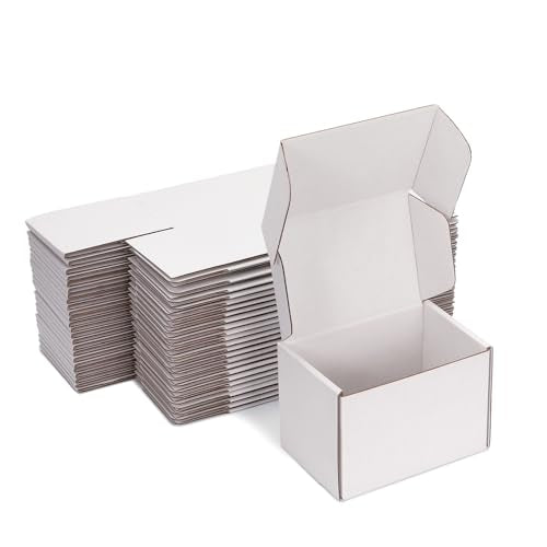 6x4x4 White Shipping Boxes for Small Business, Packing, 25 Pack - color: White, size: 6x4x4 Inch