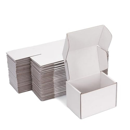 6x4x4 White Shipping Boxes for Small Business, Packing, 25 Pack - color: White, size: 6x4x4 Inch
