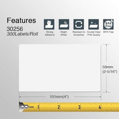 BETCKEY Replace for DYMO 30256 (2-5/16" x 4") Large Shipping Label[10 Roll] - color: 10 Rolls (3000 Labels)