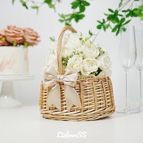Pre-Tied Champagne Gold Bows with Twist Ties 3.5 Inch, 24 Pack - color: Champagne