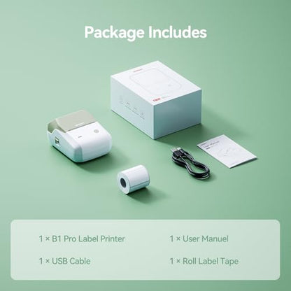 NIIMBOT B1Pro Label Maker, 300DPI HD Sticker Printer for Photo, Green - color: Green
