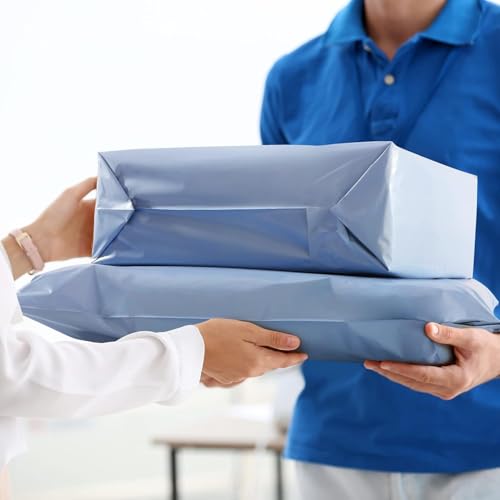 Metronic Poly Mailers 12x15.5 100 Pack Self-Seal Shipping Bags, Light Blue - color: Light Blue, size: 12x15.5 100PC