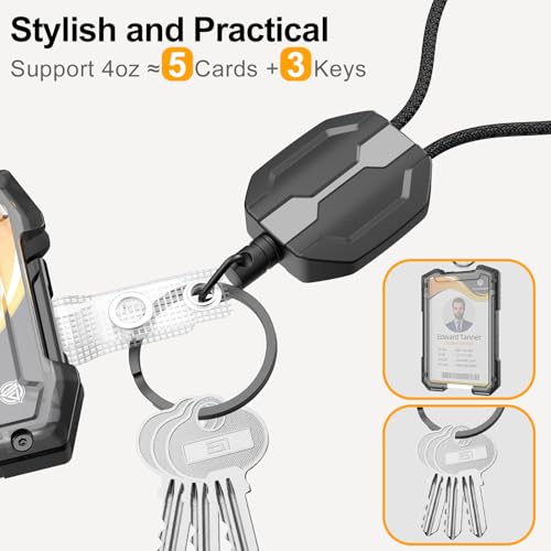 Oaridey 2 Pack Retractable Lanyards for ID Badges Holder, Safety Breakaway - color: 2 Packs