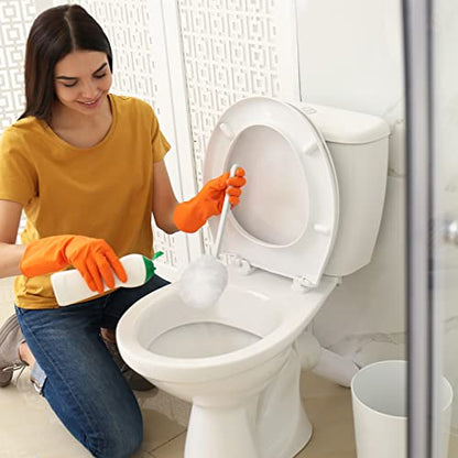 Zhehao 80 Pcs Toilet Bowl Brush, Soft Swab Toilet Mop Bulk