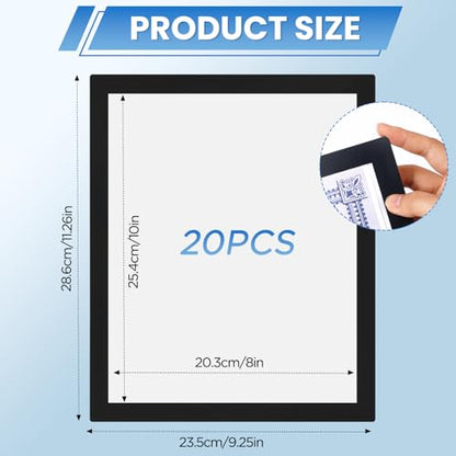 20 Pack Magnetic Sign Holder 8x10 inches with Magnetic Border - color: 20 Pack Black, size: 8 x 10