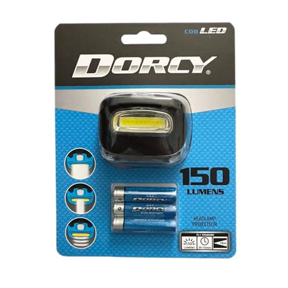 Dorcy 8-LED Adjustable LED Headlight Flashlight with Blinking Red Light Setting and Push Button Switch, Black (41-2095)