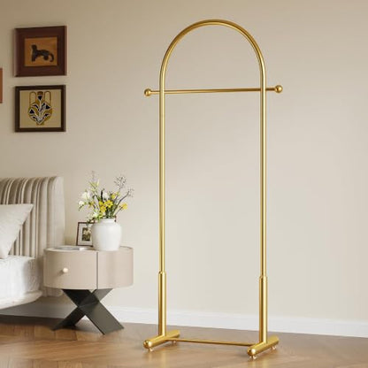 Gold Arch Clothing Rack, Freestanding Metal Garment Rack - color: ‎gold