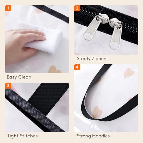 Lifewit 60L Clear Clothes Storage Bags,Plastic Foldable Blanket Storage Bag - size: 60L