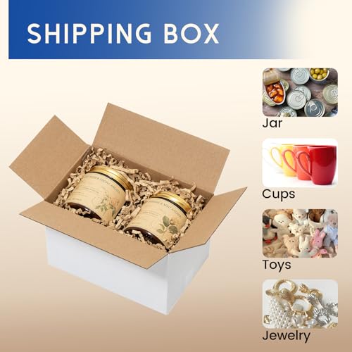 Mefleet 6x4x4" Small Shipping Boxes 50 Pack Corrugated Cardboard Box White - size: 6x4x4 inches (50 Pack)