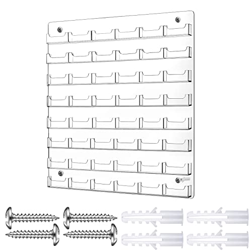 Hillban Acrylic Business Card Holder Wall Mount Office, 48 Pockets - size: 48 Pockets