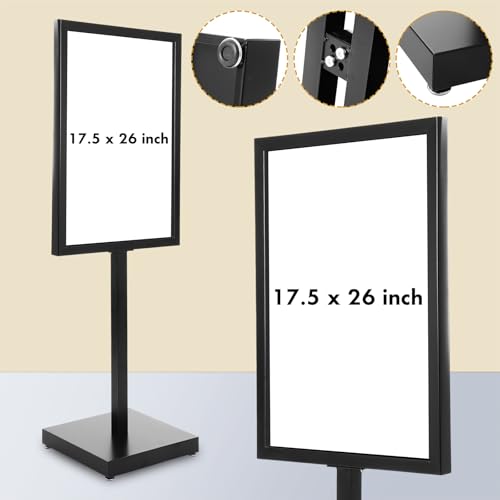 Gilprop 2 Pcs Poster Stand 19.6x27.5, Double Sided Metal Floor Sign Holder