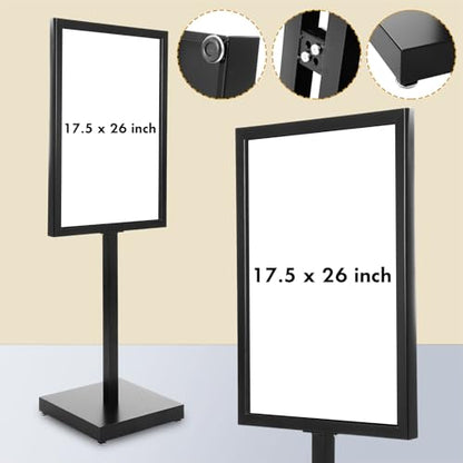 Gilprop 2 Pcs Poster Stand 19.6x27.5, Double Sided Metal Floor Sign Holder