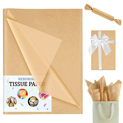 NEBURORA 60 Sheets Kraft Tissue Paper Set Brown Gift Wrap Paper(Kraft) - color: Kraft
