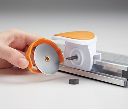 Fiskars 6" x 24" 2-in-1 Rotary Cutter for Fabric & Sewing Ruler - size: 24" x 6"