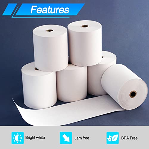 NineLeaf 2 Roll Replacement 30270 2-1/4'' 57mm x 249' 76m White Receipt