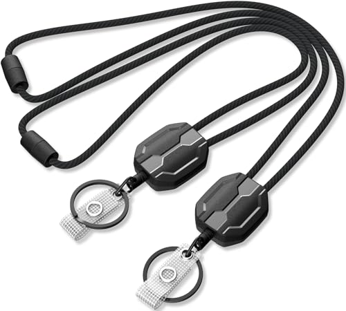 Oaridey 2 Pack Retractable Lanyards for ID Badges Holder, Safety Breakaway - color: 2 Packs