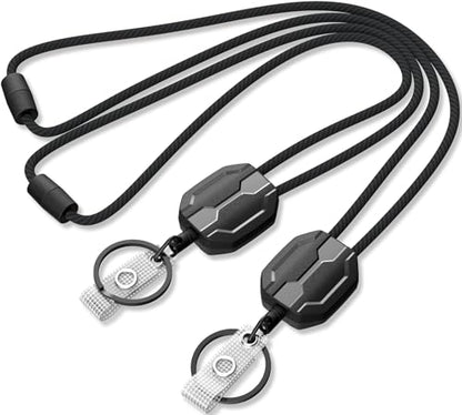 Oaridey 2 Pack Retractable Lanyards for ID Badges Holder, Safety Breakaway - color: 2 Packs