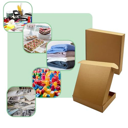 11x11x2 inch Shipping Boxes 20 Pack, Brown Corrugated Cardboard Mailer Box - size: 11" x 11" x 2"