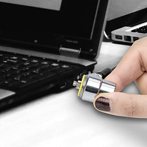 Laptop Cable Lock Hardware Security Cable Lock Anti Theft Retractable Lock with Anchor Plate for Tablet Laptop Notebooks Smartphone and Other Electronic Products - size: 1 Pack